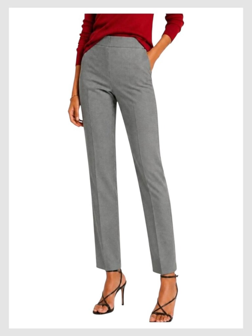 Massimo Fabbro Pull-On Pants Plaid Slim Stretch 4